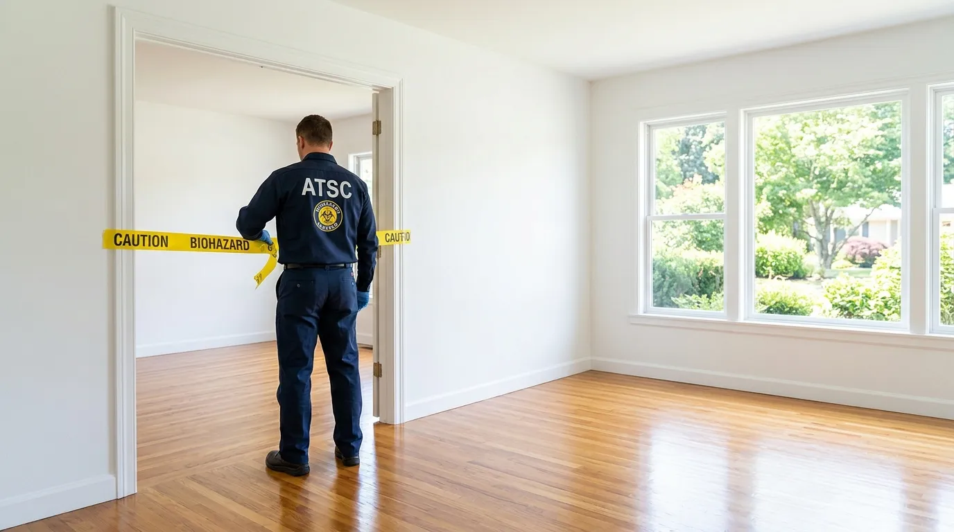 Certified biohazard cleanup crew performing Decomposition Cleanup in Ashland